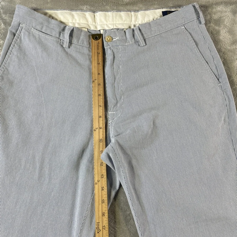 Polo Ralph Lauren Seersucker Chino Pants Men 38x30 Striped Beach Resort Vacation - Picture 5 of 10
